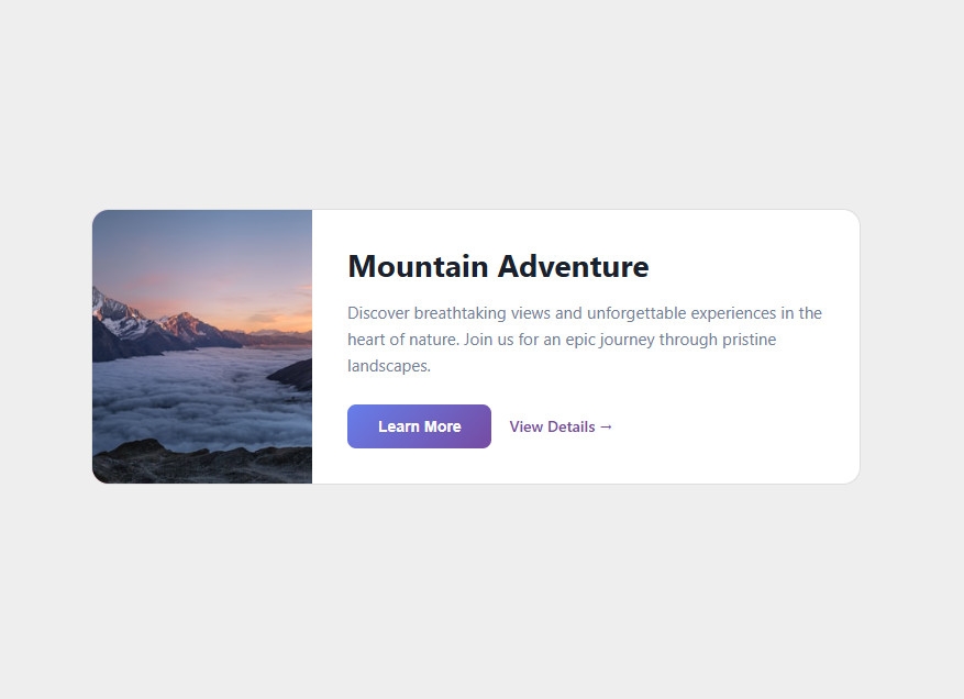 Card component for web interface